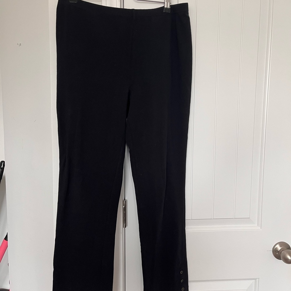 Susan Graver Black Pull On Pants Women's L